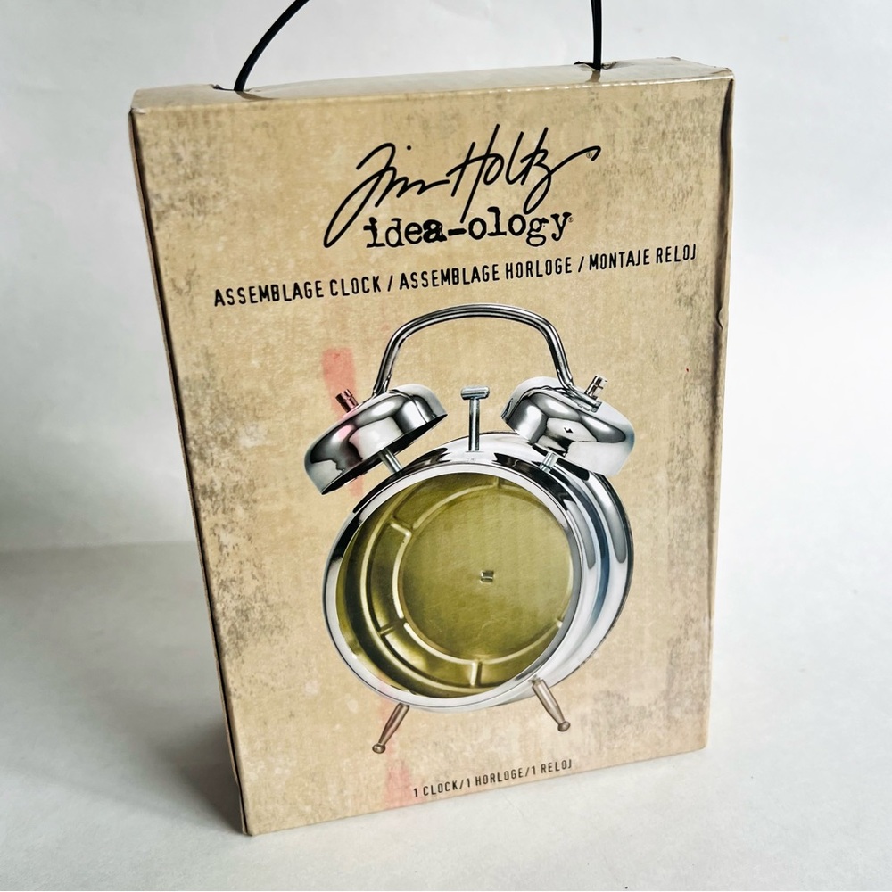 Tim Holtz Idea-ology Assemblage Clock Retired Alterable Keepsake 2013 Open box